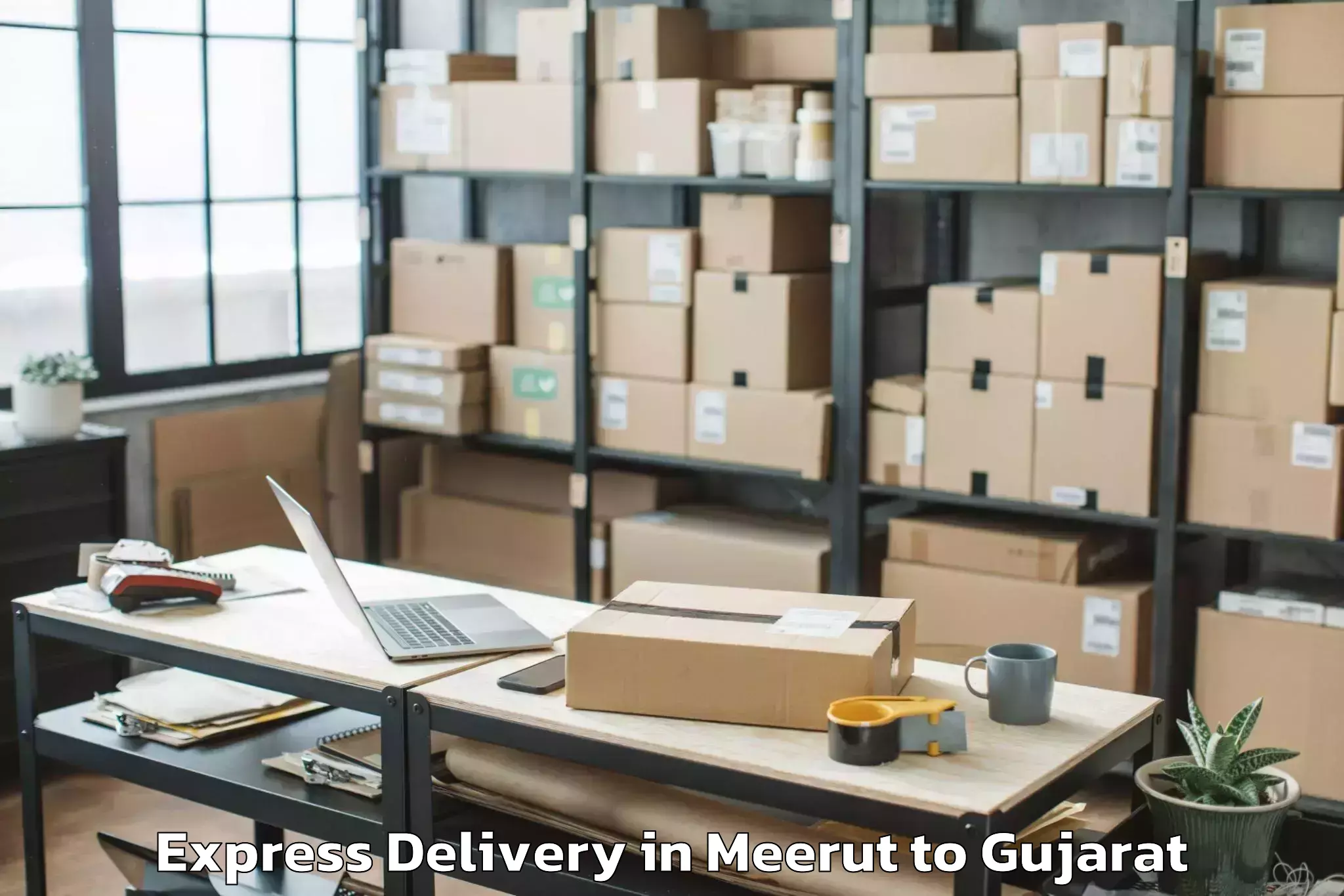 Book Your Meerut to Dhoraji Express Delivery Today